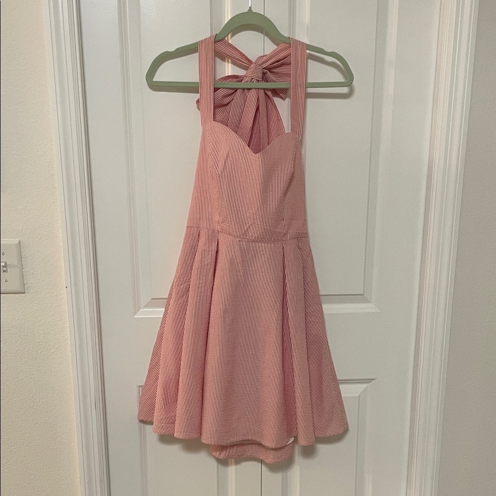 Lauren James Pink and White Striped Dress